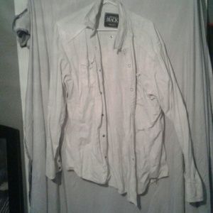 Buckle long sleeve button down shirt